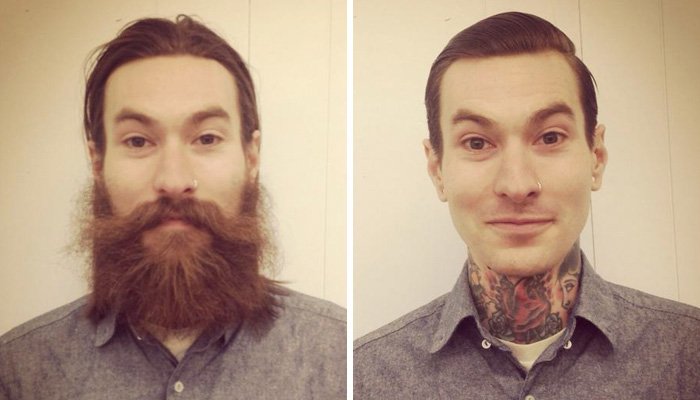 Sakalını Kesen Erkeklerin Şaşırtan Öncesi ve Sonrası Fotoğrafları