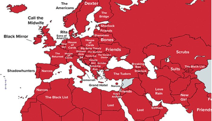 Netflix’ten En Çok İzlenen Dizilerin Haritası